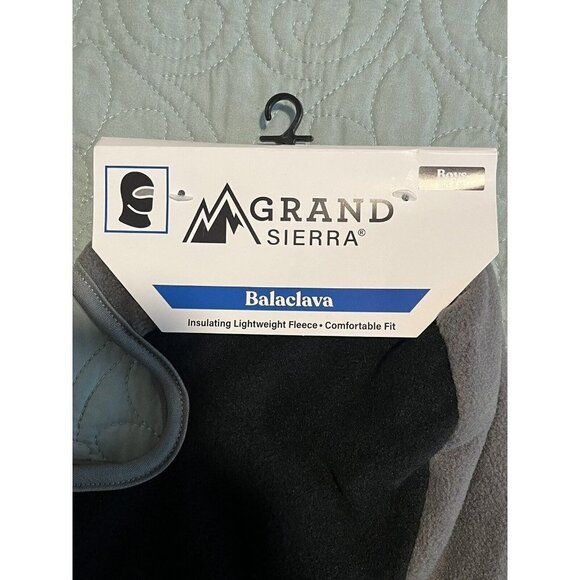 Grand Sierra YOUTH BOYS 8-16 Winter Balaclava Fleece Face Mask Hat Hood Gray NEW - Picture 2 of 5